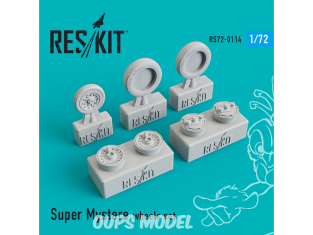 ResKit kit d'amelioration Avion RS72-0114 Ensemble de roues Super Mystere 1/72