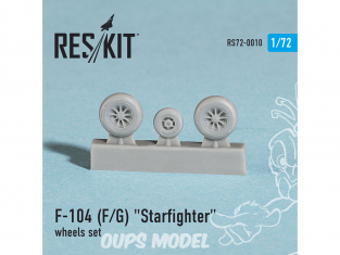 ResKit kit d'amelioration Avion RS72-0010 Ensemble de roues F-104 (F/G) "Starfighter" 1/72