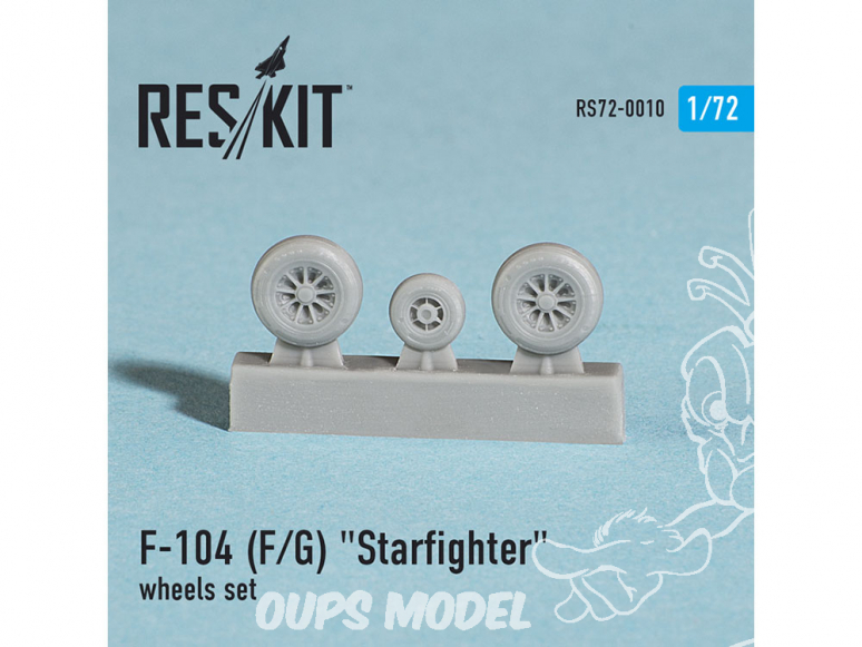 ResKit kit d'amelioration Avion RS72-0010 Ensemble de roues F-104 (F/G) "Starfighter" 1/72