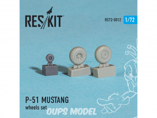 ResKit kit d'amelioration Avion RS72-0012 Ensemble de roues P-51 MUSTANG 1/72
