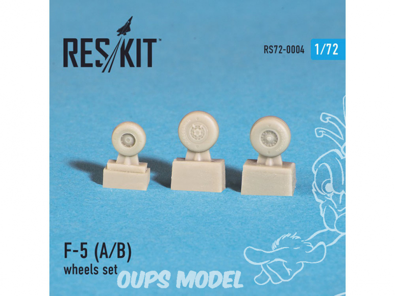 ResKit kit d'amelioration Avion RS72-0004 Ensemble de roues F-5 (A/B) 1/72