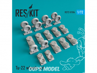 ResKit kit d'amelioration Avion RS72-0184 Ensemble de roues Tu-22 1/72