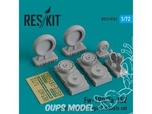 ResKit kit d'amelioration Avion RS72-0152 Ensemble de roues Fw-190/Ta-152 (Late version) Type 2 1/72