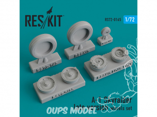 ResKit kit d'amelioration Avion RS72-0165 Ensemble de roues A-1 Skyraider late version 1/72