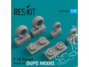ResKit kit d'amelioration Avion RS72-0125 Ensemble de roues F-18 Hornet 1/72