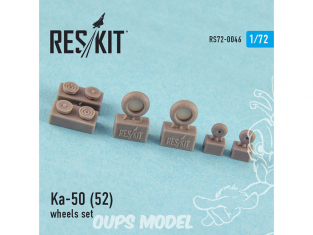 ResKit kit d'amelioration Helico RS72-0046 Ensemble de roues Ka-50 (52) (toutes versions) 1/72