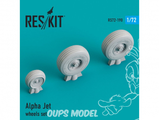 ResKit kit d'amelioration Helico RS72-0190 Ensemble de roues Alpha Jet 1/72