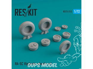 ResKit kit d'amelioration Helico RS72-0213 Ensemble de roues RA-5 Vigilante 1/72