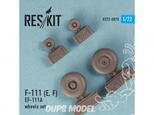 ResKit kit d'amelioration avion RS72-0070 Ensemble de roues General Dynamics F-111 (E, F) / EF-111A 1/72