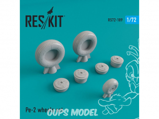 ResKit kit d'amelioration avion RS72-0189 Ensemble de roues Pe-2 1/72