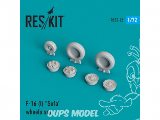 ResKit kit d'amelioration avion RS72-0026 Ensemble de roues F-16 (I) "Sufa" 1/72