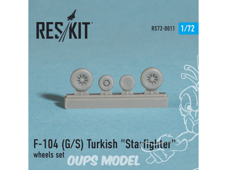 ResKit kit d'amelioration avion RS72-0011 Ensemble de roues F-104 (G/S) Turkish "Starfighter" 1/72