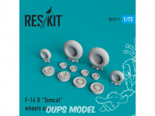 ResKit kit d'amelioration avion RS72-0007 Ensemble de roues F-14 (D) "Tomcat" 1/72