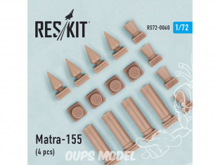 ResKit kit d'amelioration avion RS72-0060 Roquettes Matra-155 (4 pcs) 1/72