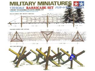 tamiya maquette militaire 35027 set de barricades 1/35