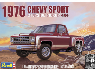 Revell US maquette voiture 4486 1976 Chevy Sport Stepside Pickup 4X4 1/25