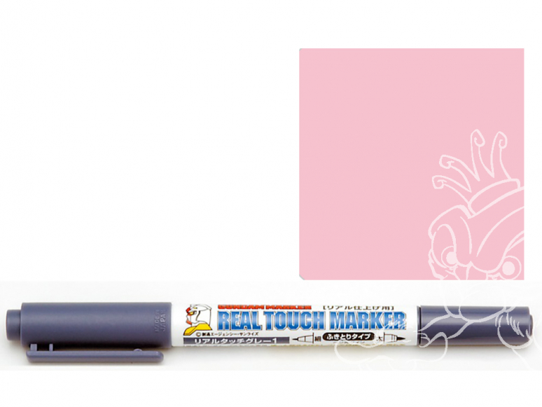 Mr Hobby GM410 Ensemble GUNDAM MARKER REAL TOUCH Stylo Pink 1 Weathering