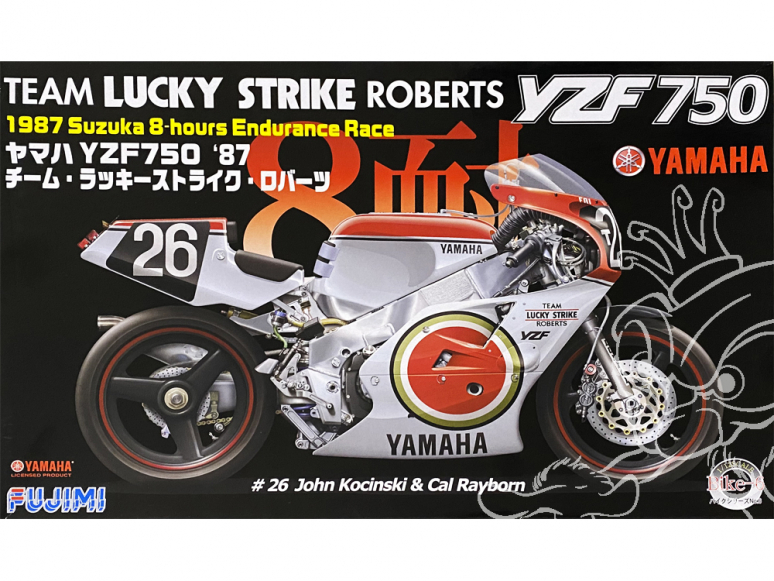Fujimi maquette moto 141367 Yamaha YZF 750 Lucky Strike Roberts 1987 1/12