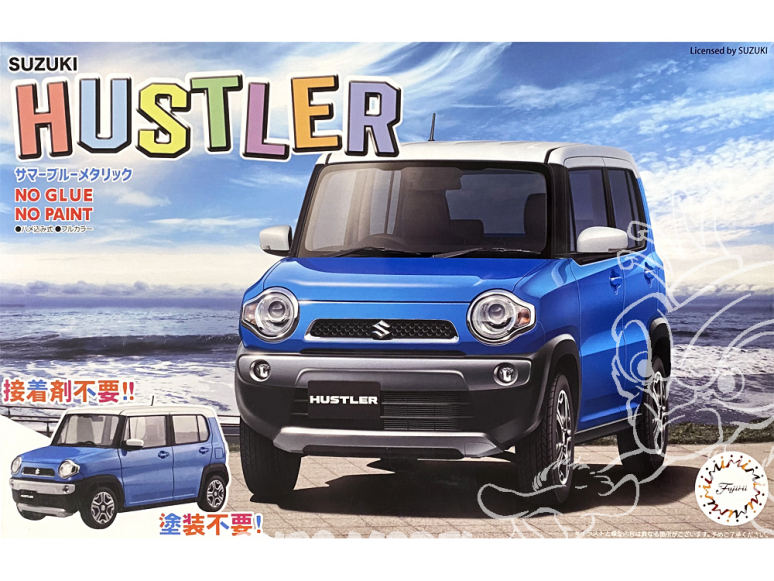 Fujimi maquette voiture 66028 Suzuki Hustler Bleu SNAP 1/24