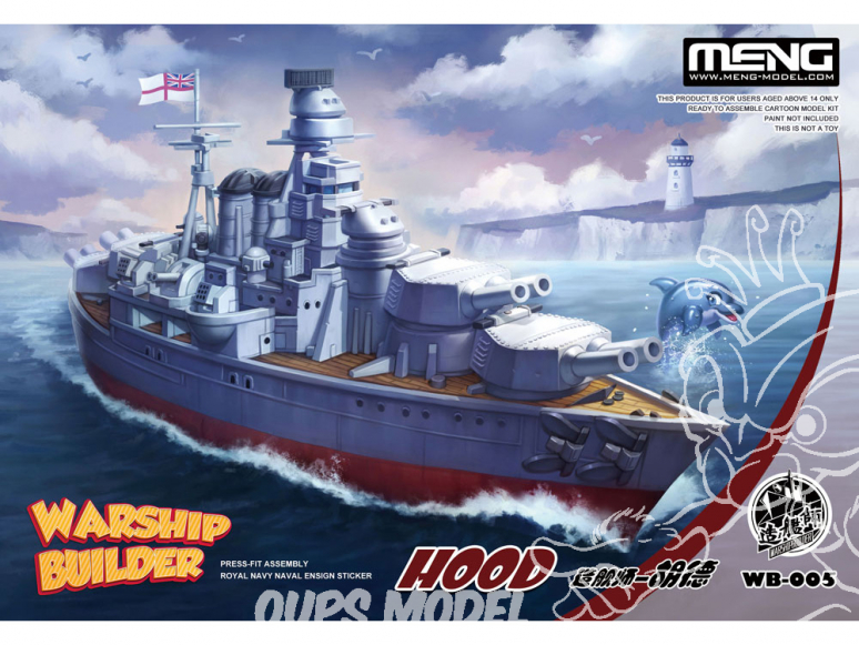 Meng maquette sous marin WB-005 navires de guerre Hood Cartoon