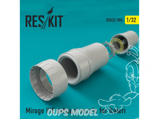 ResKit kit d'amelioration Helico RSU32-0004 Tuyère pour Mirage IIIE Italeri 1/32