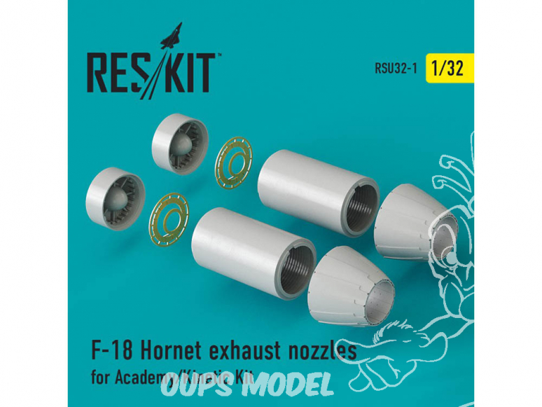 ResKit kit d'amelioration Avion RSU32-0001 Tuyère pour F-18 Hornet Academy ET Kinetic 1/32