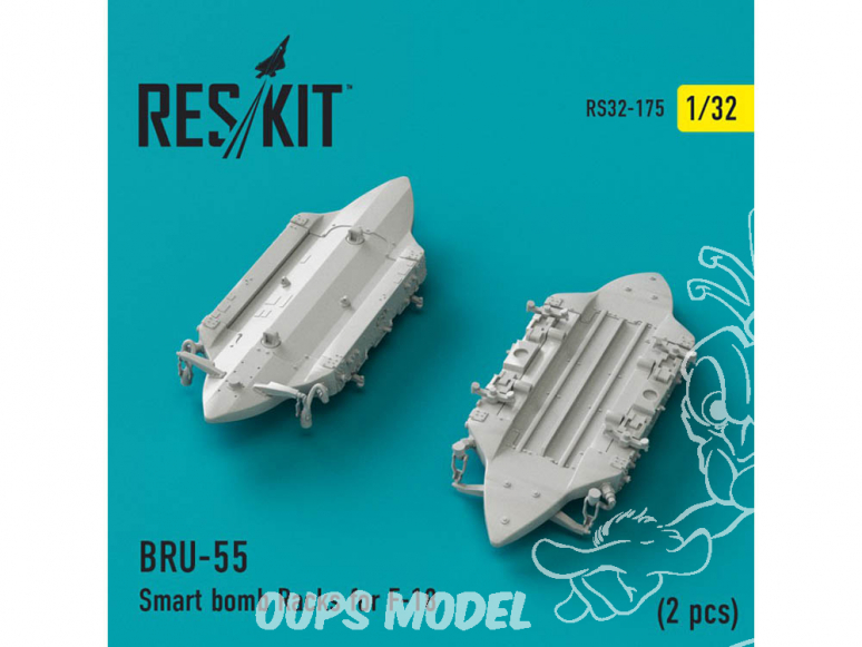 ResKit kit d'amelioration Avion RS32-0175 Porte-bombes intelligents BRU-55 pour F-18 (2 pièces) 1/32