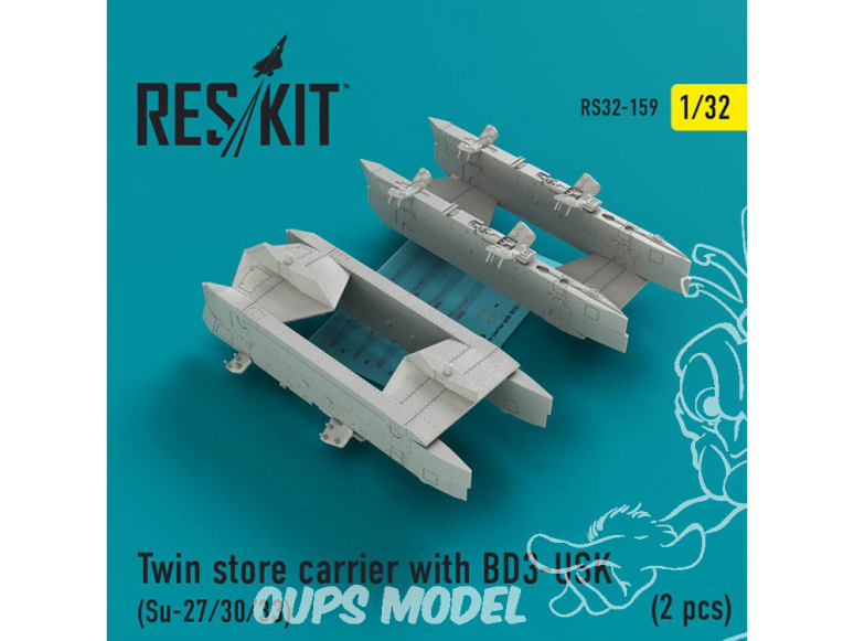 ResKit kit d'amelioration Avion RS32-0159 Magasin de transport double pour BD3-USK (2 pcs) S-27 30 et 33 1/32