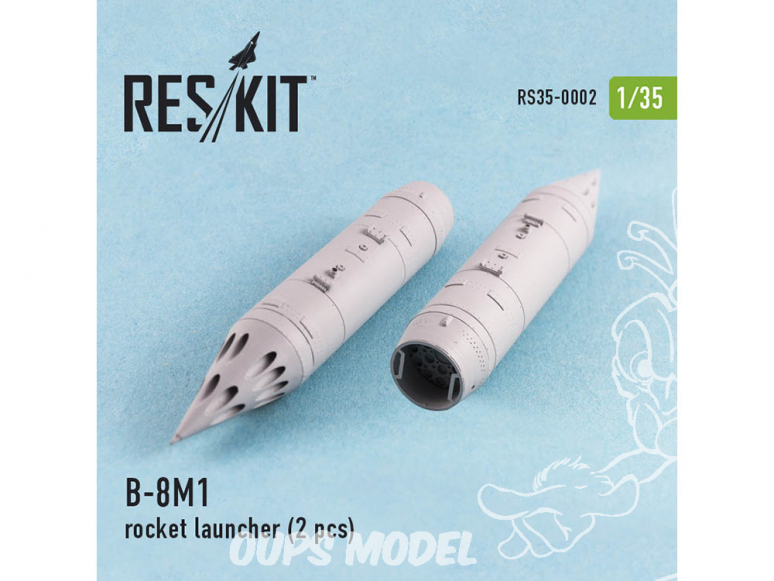 ResKit Kit RS35-0002 Lance-roquettes B-8M1 2 pcs MT-LB, UAZ, Pickup w/ZPU-2, BMP-2, Toyota Hilux, BTR-70, URAL 1/35