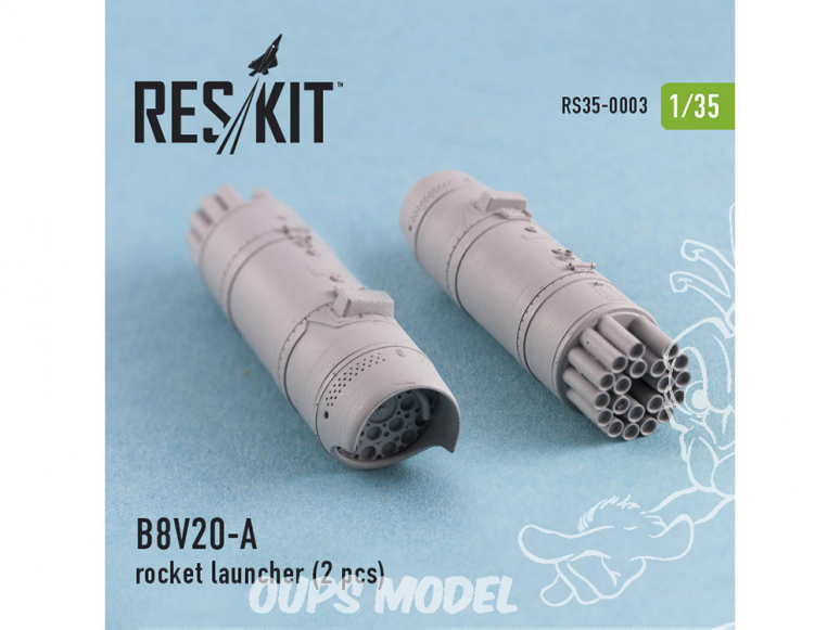 ResKit Kit RS35-0003 Lance-roquettes B8V20-A 2 pcs Mi-24, Mi-8,Toyota Hilux, BTR-70, URAL 1/35