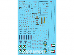 DECALQUES BERNA DECALS BD32-67 Mirage 2000-9 Emirate 1/32