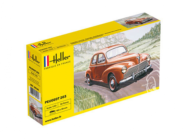 HELLER maquette voiture 80160 PEUGEOT 203 1/43