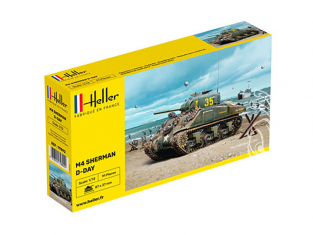 Heller maquette militaire vehicule 79892 M4 SHERMAN D DAY 1/72