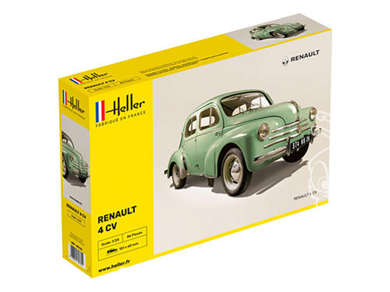 Heller maquette voiture 80762 Renault 4cv 1/24