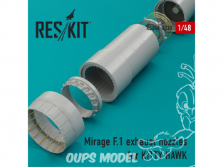 ResKit kit d'amelioration Avion RSU48-0038 Tuyère pour Mirage F.1 KITTY HAWK 1/48