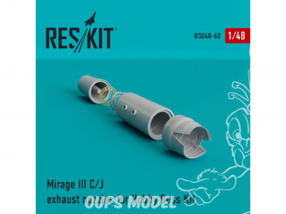 ResKit kit d'amelioration Avion RSU48-0060 Tuyère pour Mirage III C/J Hobby Boss 1/48