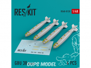 ResKit kit RS48-0120 GBU 38 Bombe (4 pcs) pour A-10 F-16 F-15 F-22 F-35 1/48
