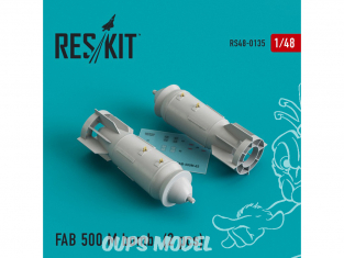 ResKit kit RS48-0135 FAB-500М-54 bombe pour Su-17 -22 -24 -25 -34 1/48