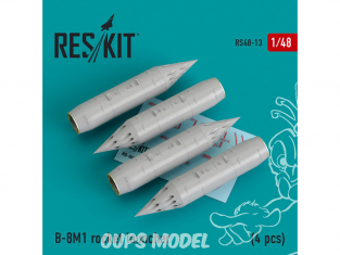 ResKit kit RS48-0013 B-8M1 lance-roquettes (4 pcs) pour MiG-23/27/29, Su-17/20/22/24/25/27/33, Jak-38 1/48
