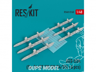ResKit kit RS48-0160 BD3-USK Racks (6 pcs) pour Su-24, Su-27, Su-30, Su-33, Su-34, Su-35 1/48