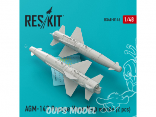 ResKit kit RS48-0146 AGM-142 Popeye Have Nap missile (2 pcs) pour F-4, F-15, F-16 et F-111 1/48