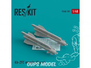 ResKit kit RS48-0101 Kh-29T (AS-14B 'Kedge) missile Su-17 Su-25 Su-24 Su-34 Su-30 Su-39 Mig-27 Yak-130 Mirage F.1 1/48