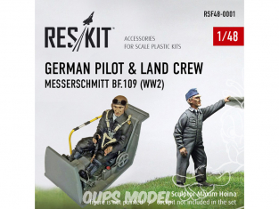 ResKit kit Figurine RSF48-0001 Pilote allemand et équipage terrestre WWII 1/48