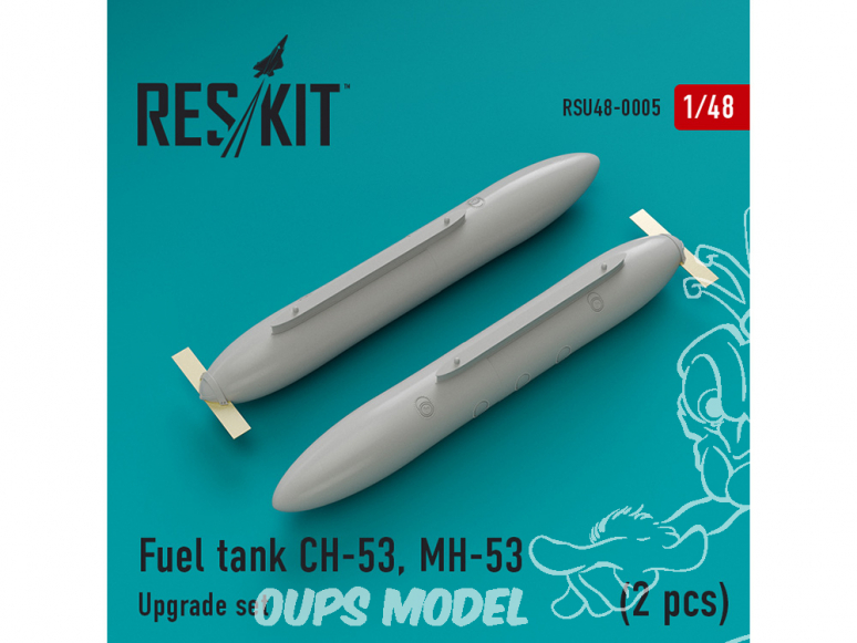 ResKit kit RSU48-0005 Réservoir de carburant supplémentaire pour SN-53, MH-53 1/48