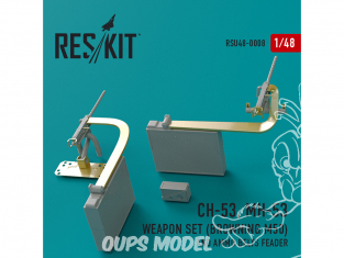ResKit kit RSU48-0008 Ensemble d'armes CH-53, MH-53 (Browning M50) et ceinturon de munitions 1/48
