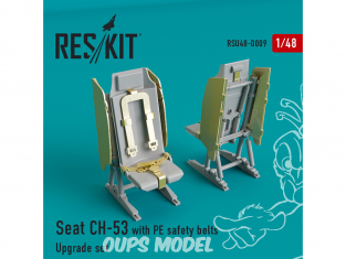 ResKit kit RSU48-00009 Siège CH-53, MH-53 avec ceintures de sécurité en PE 1/48