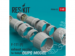 ResKit kit d'amelioration Avion RSU48-0033 Tuyère pour F-111 F pour HobbyBoss 1/48
