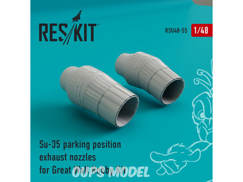 ResKit kit d'amelioration Avion RSU48-0055 Tuyère pour Su-35 position de Parking kit Great Wall Hobby 1/48