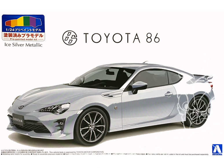 Aoshima maquette voiture 56493 Toyota GT86 2016 Ice Silver Metallic 1/24