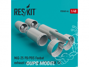 ResKit kit d'amelioration Avion RSU48-0044 Tuyère pour MiG-25 (P, PD, PDS) Foxbat kit Kitty Hawk 1/48